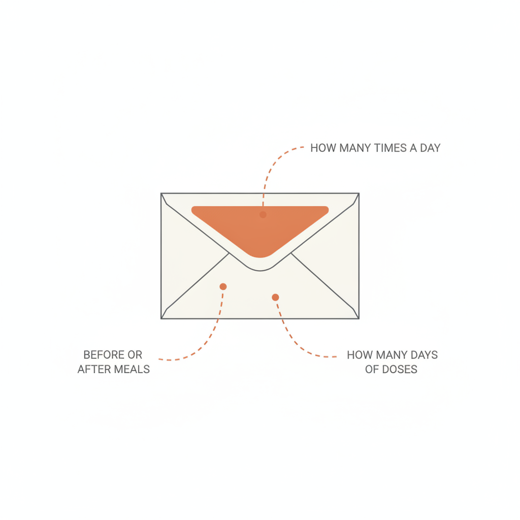 Three things the envelope tells you, wherever the wording sits.