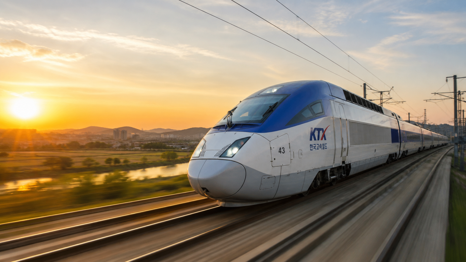 KTX high-speed train from Seoul to Daejeon — approximately 50 minutes