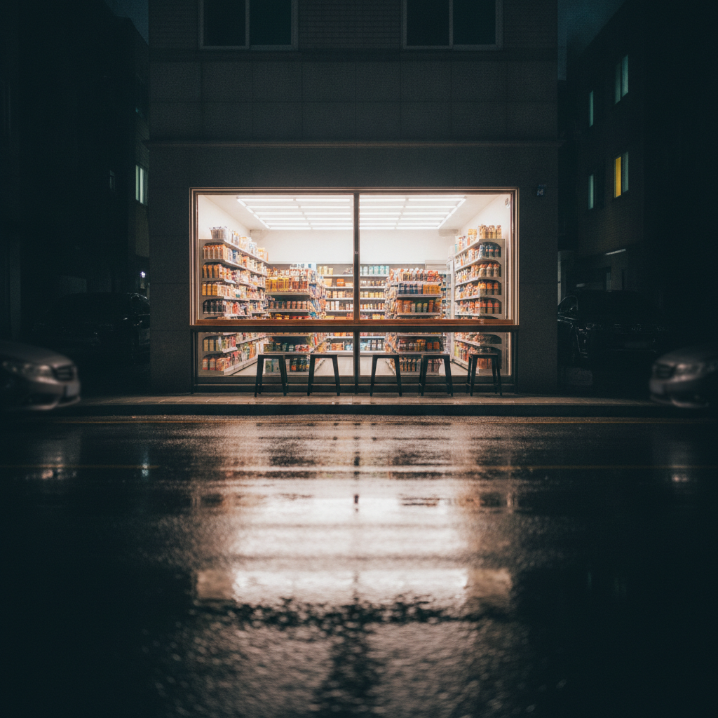 Open at 3am, and closer to a canteen than a shop.