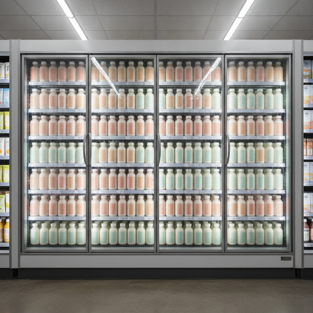 The pastel shelf. Legally a liqueur, not soju.