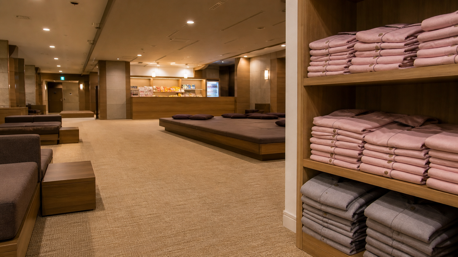 The lounge floor, where the cotton set is the dress code. Illustration.