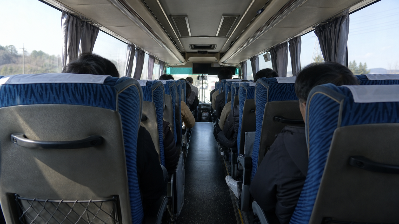 Standard grade: four across, and cheaper than any train seat.