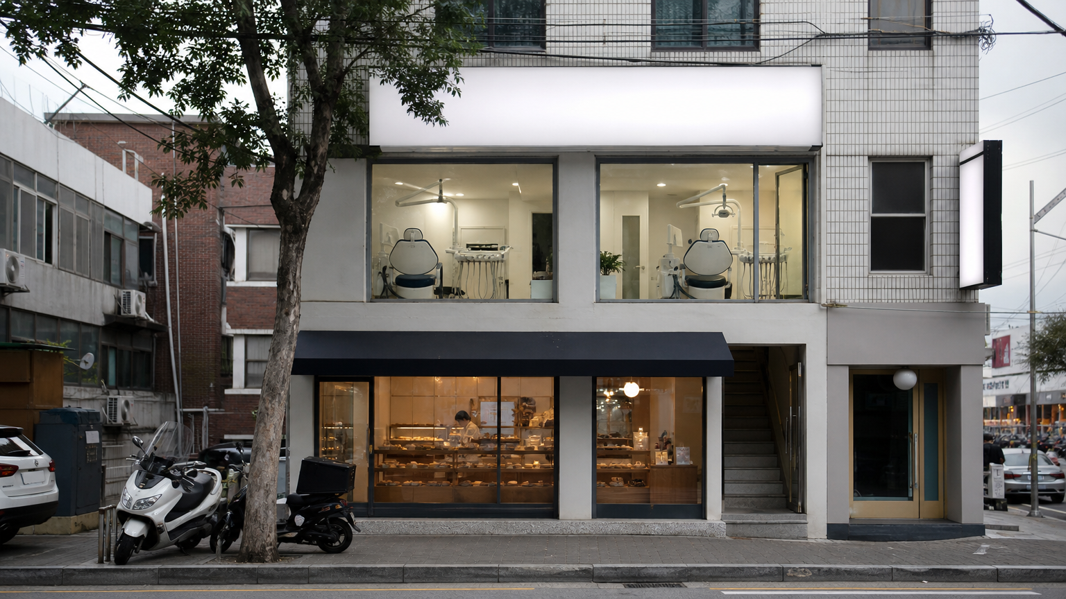 Most Korean dental clinics sit on an upper floor of an ordinary building. Illustrative image.