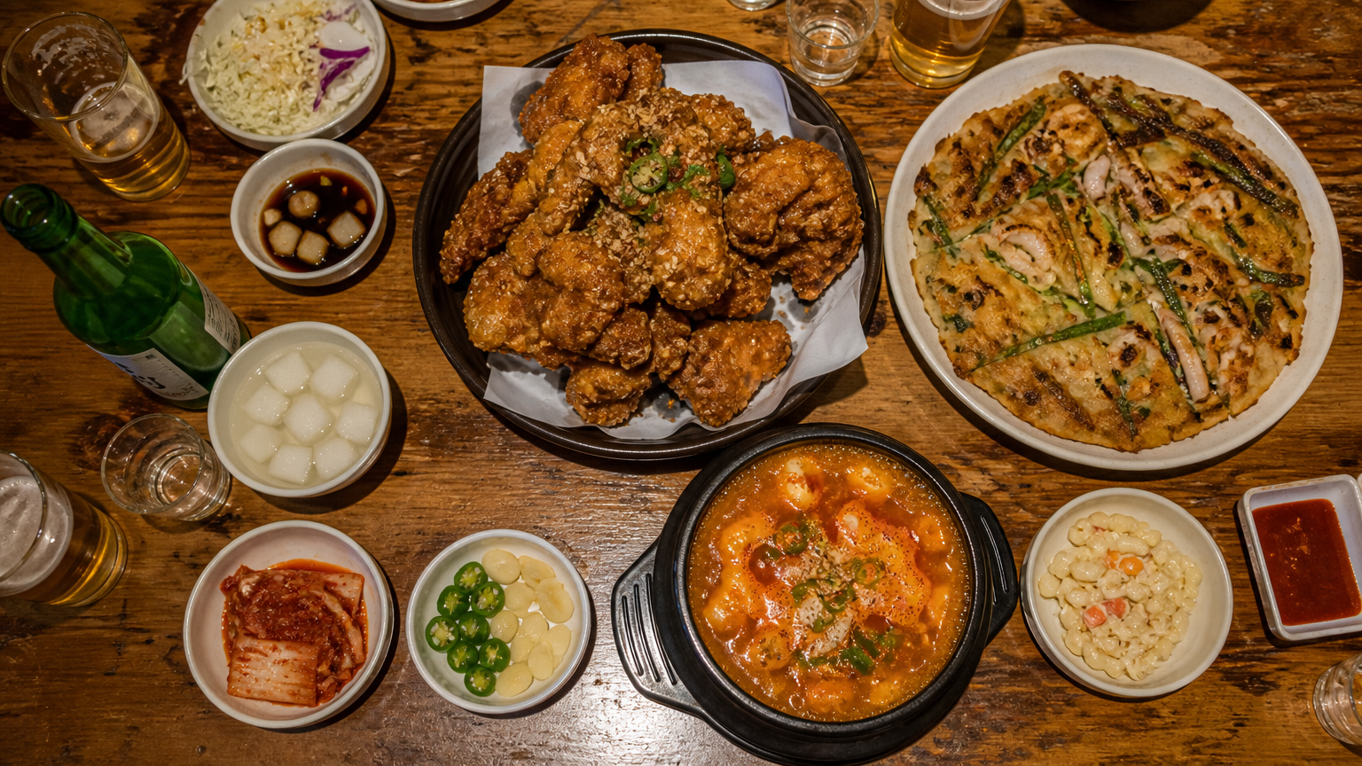Anju — food ordered specifically to accompany drinking, and the easiest way to slow down