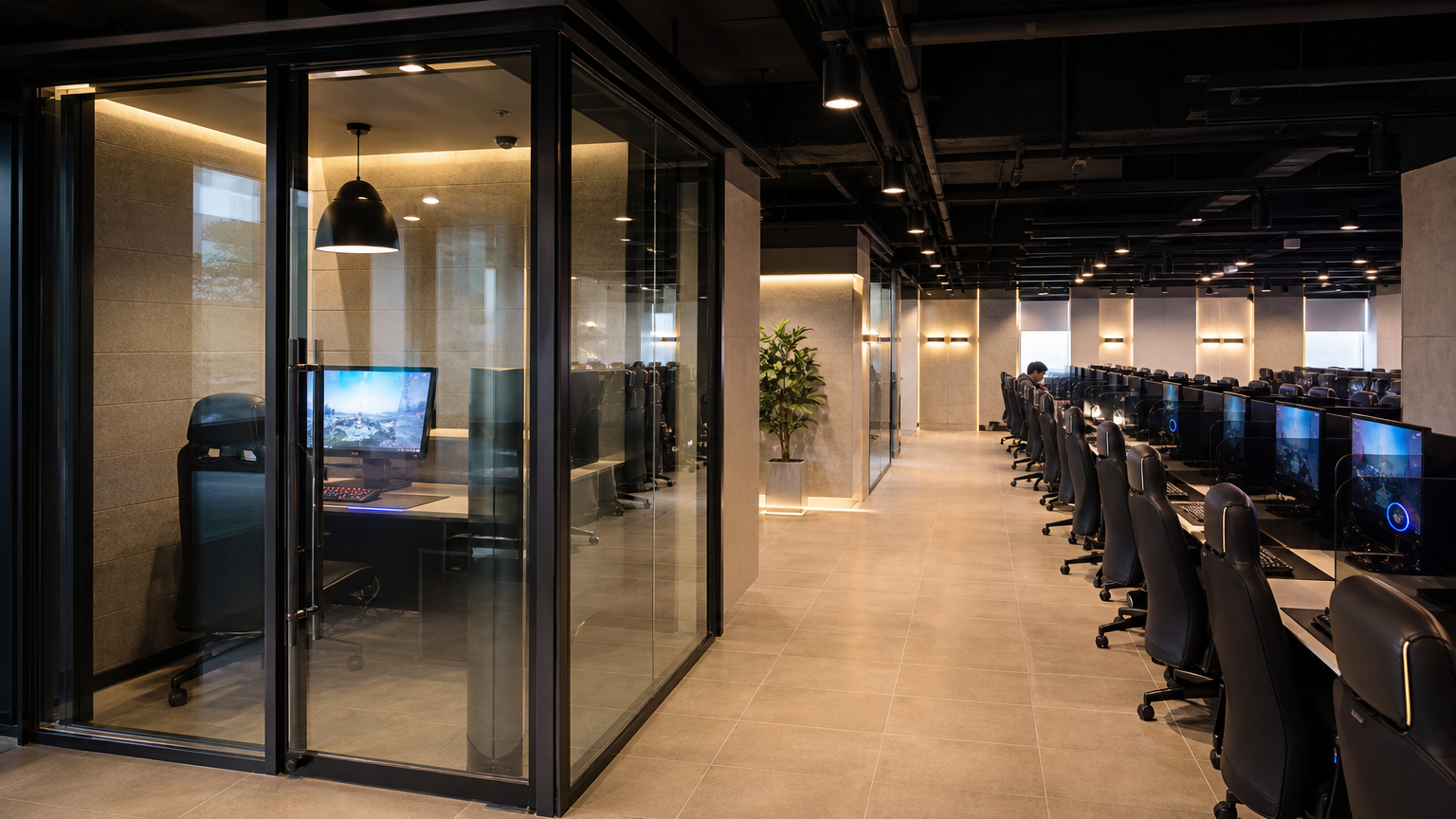 The main floor is non-smoking by law; a separate enclosed room is the exception. Illustrative image.