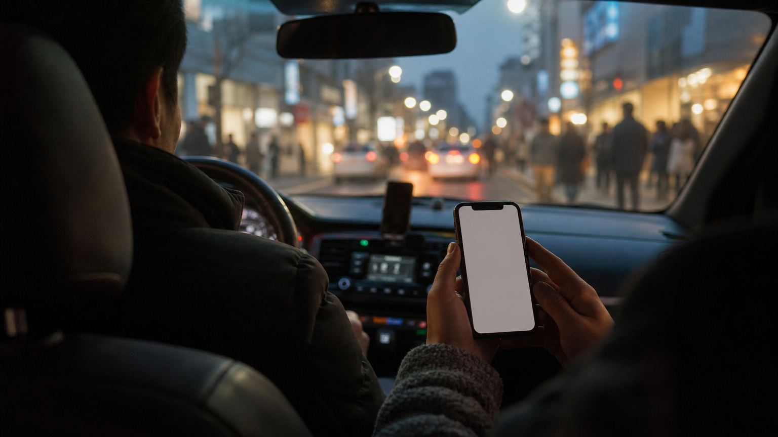 The car is there; the payment screen is where it stops. Illustrative image.