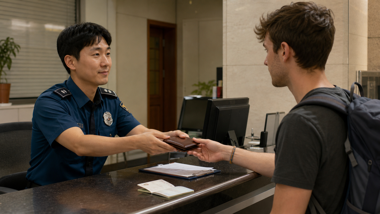 The counter where it ends, and the passport that gets you there. Illustrative image.