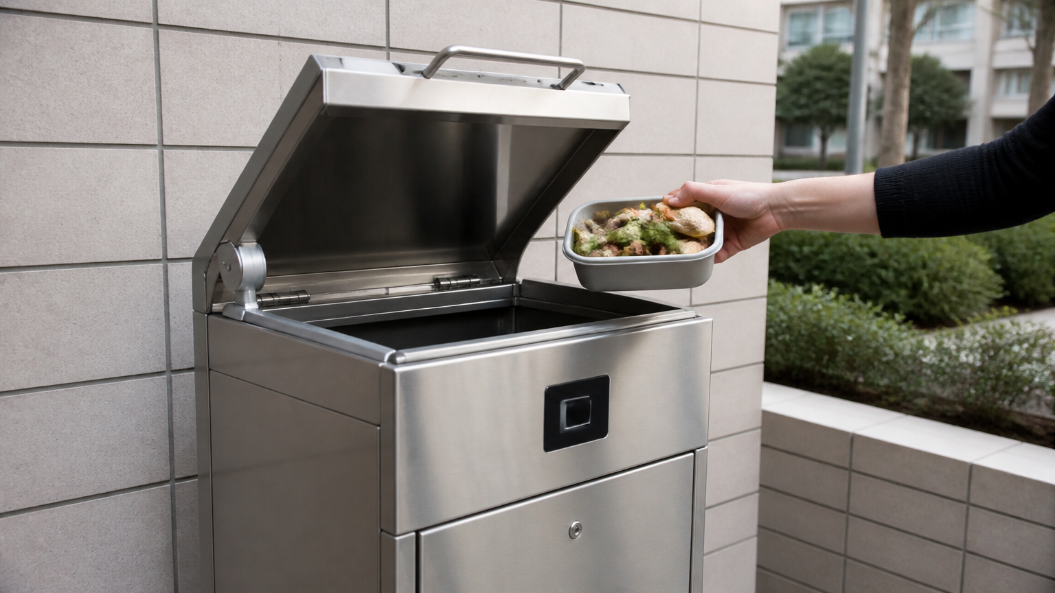 A weighing bin, which charges by what you put in it. Illustrative image.