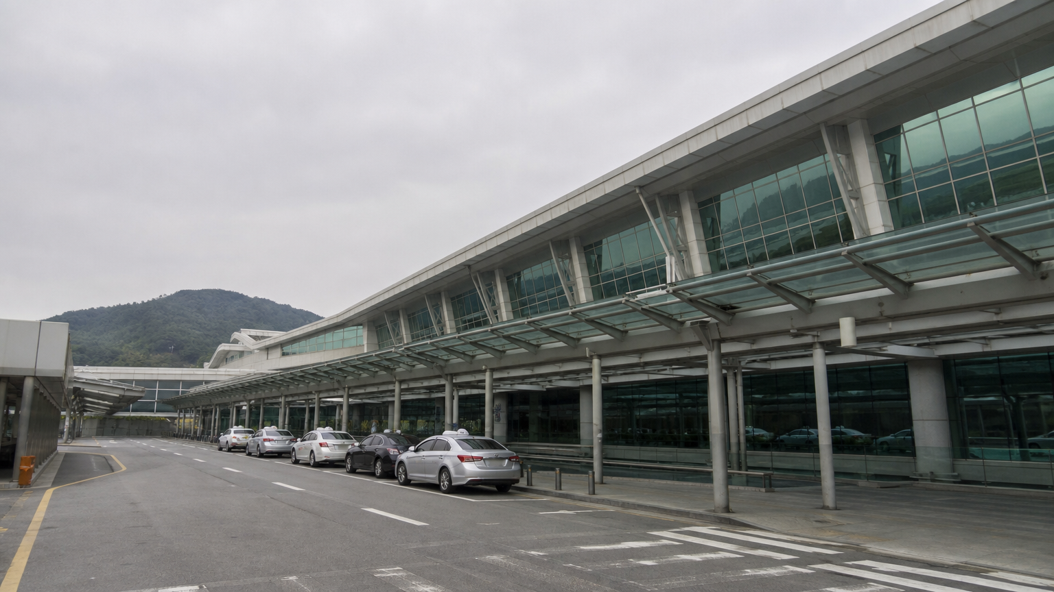 A regional domestic terminal — the kerb you are actually looking for.