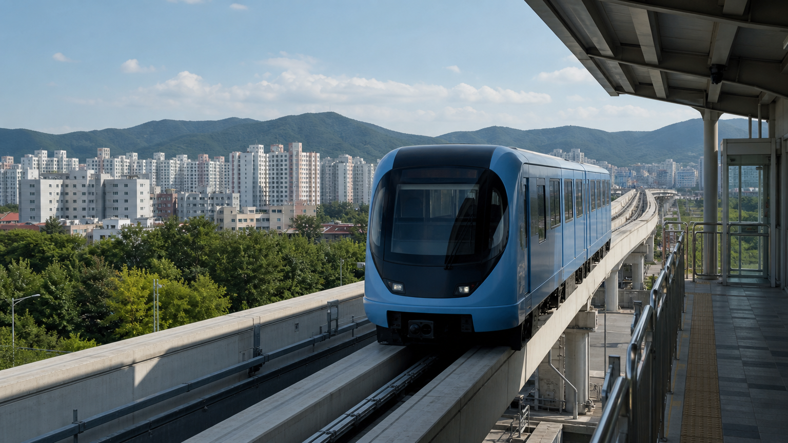 The light rail runs Sasang to Gimhae. The airport is a stop in the middle, not a terminus.