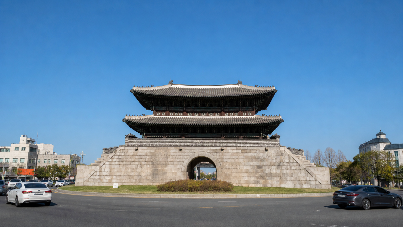 Pungnammun, the surviving south gate of a fortress demolished in 1911.
