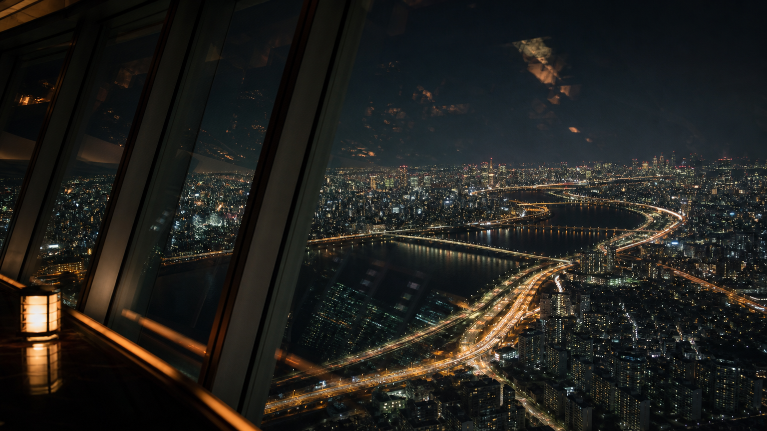 The observation deck stays open until eleven at night. Illustration: Jeong, Korea