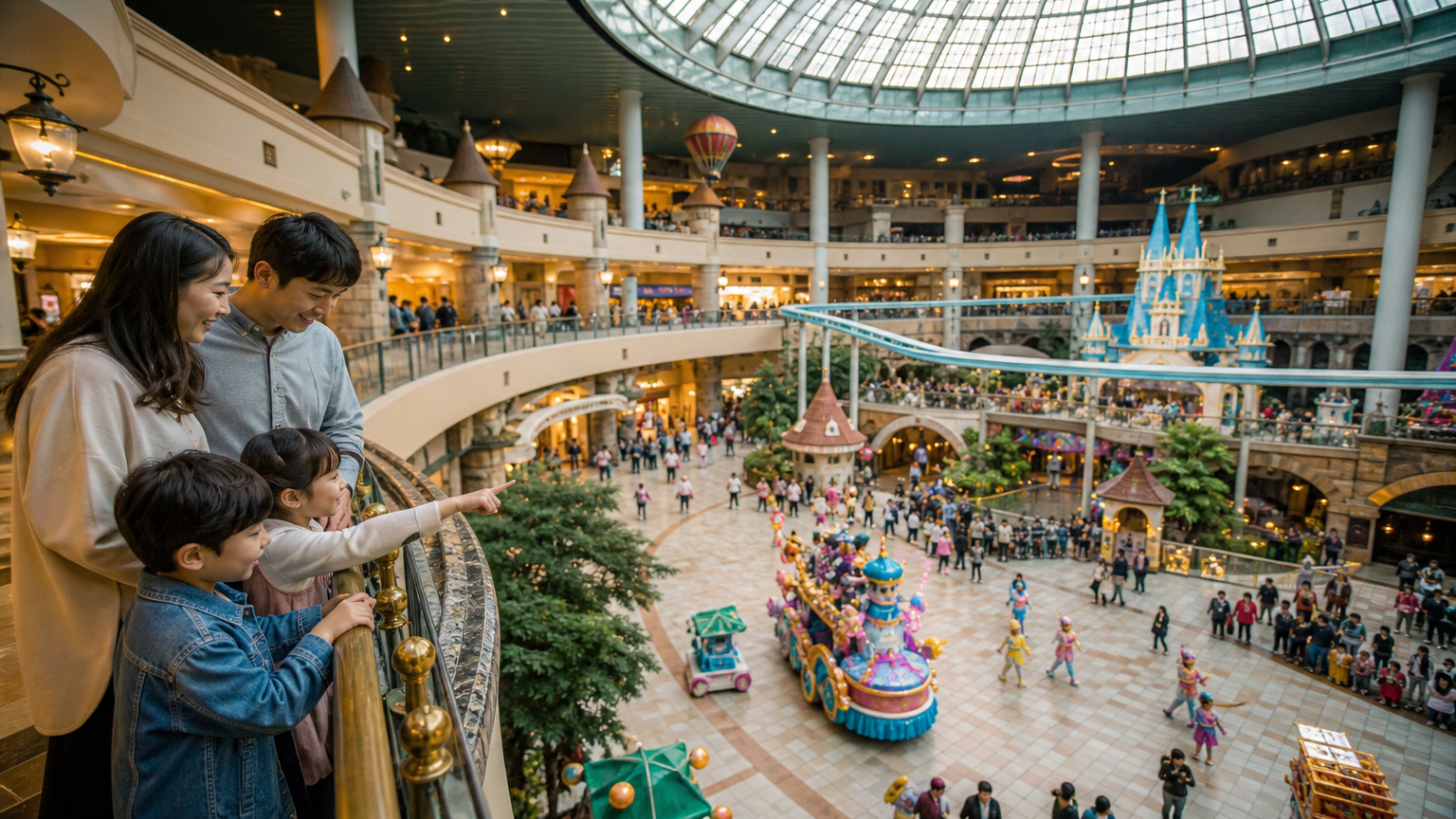 The indoor half of the park keeps running whatever the weather. Illustration: Jeong, Korea