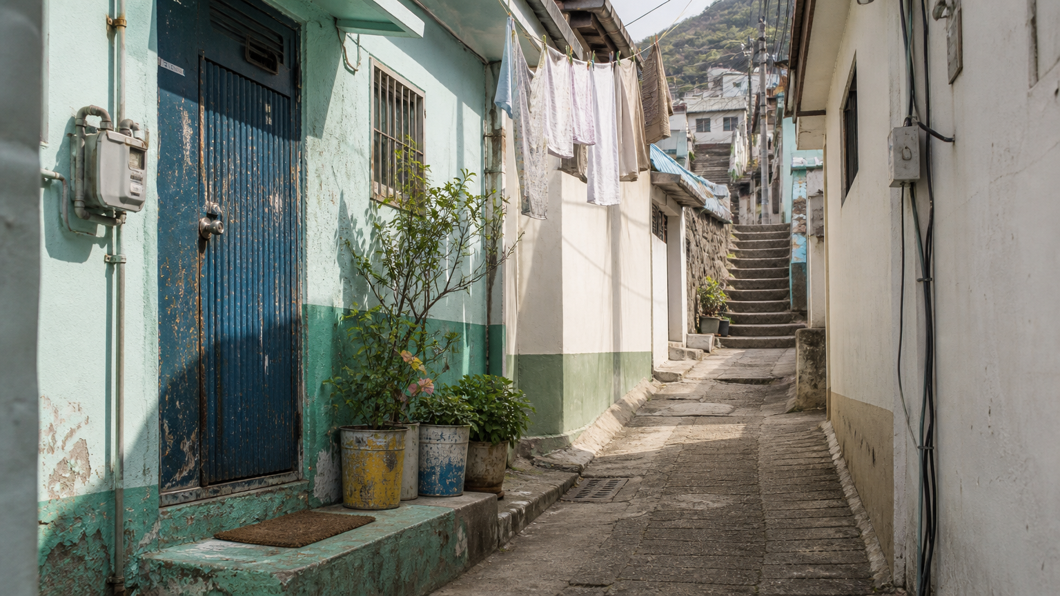 The alleys behind the main route are still front doors. Illustration.