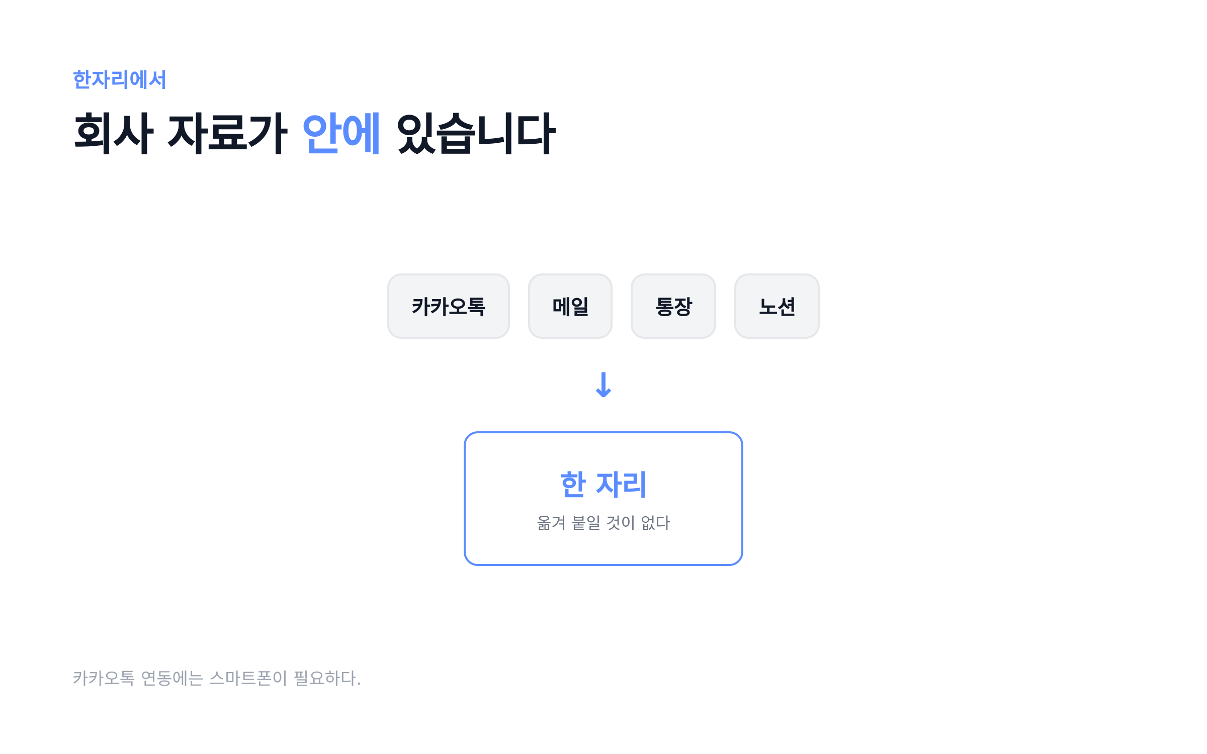 회사 자료가 안에 있으면 옮겨 붙일 것이 없다