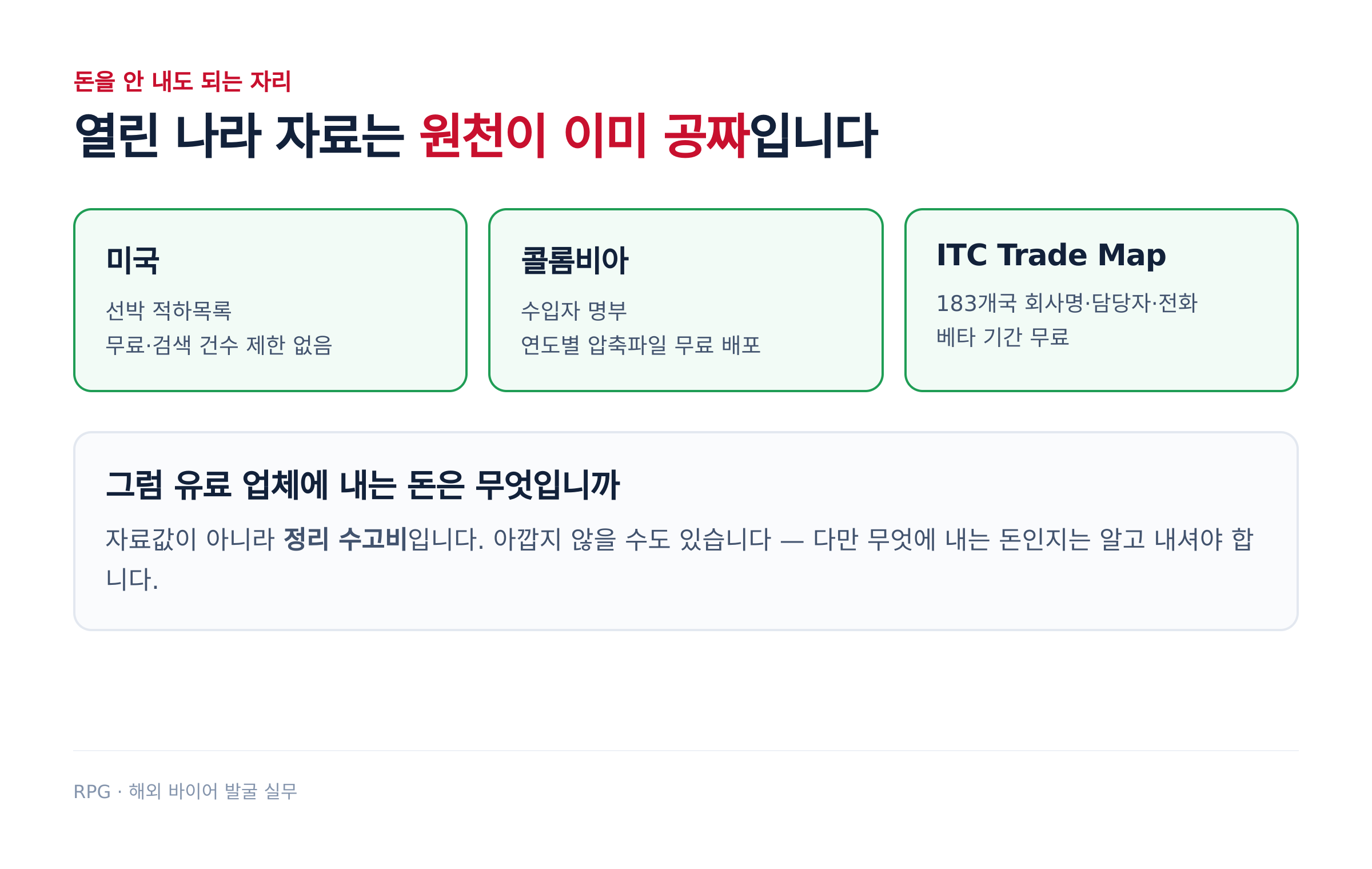열린 나라 자료는 원천이 이미 공짜입니다