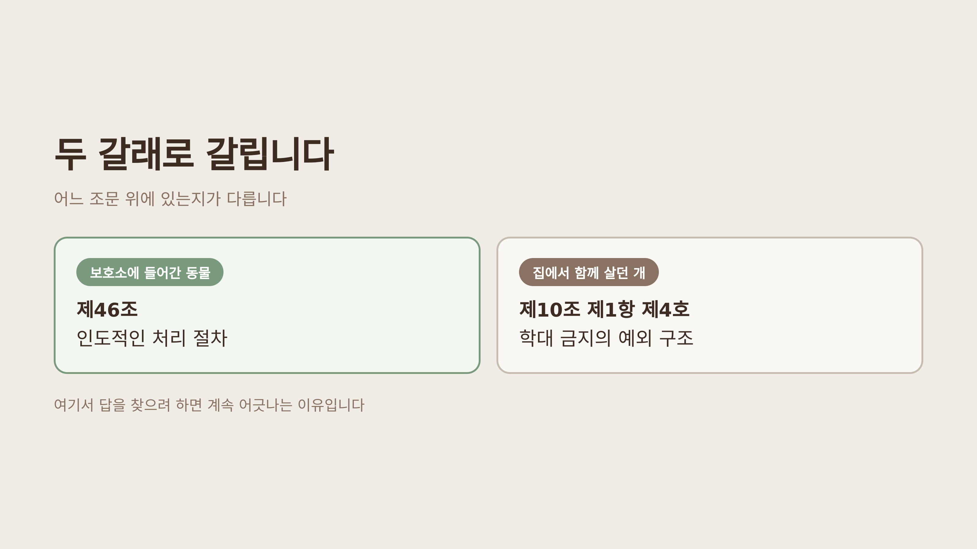 어느 조문 위에 있는지가 두 갈래로 갈립니다