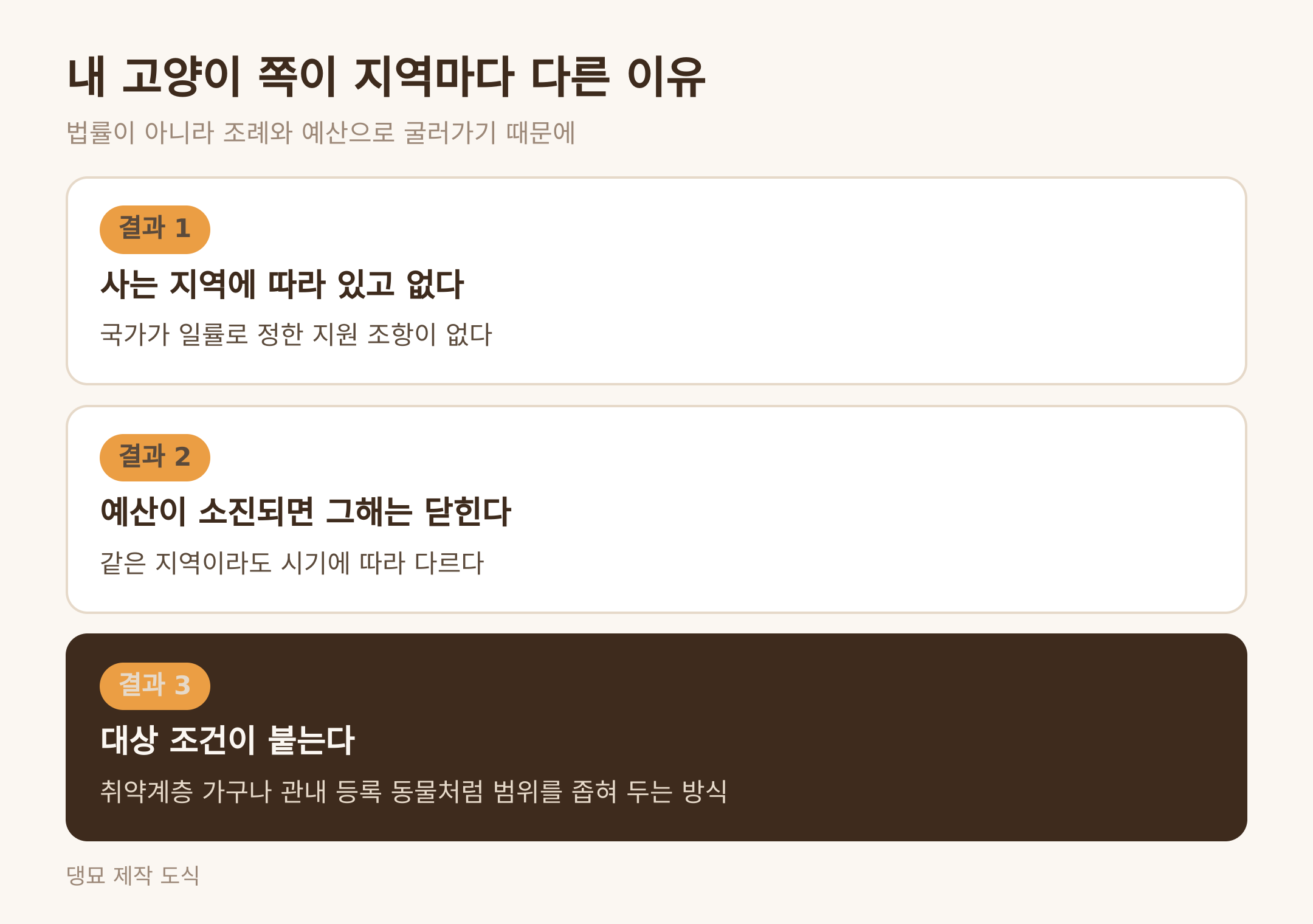 지역마다 다른 이유 세 가지 · 댕묘 제작 도식