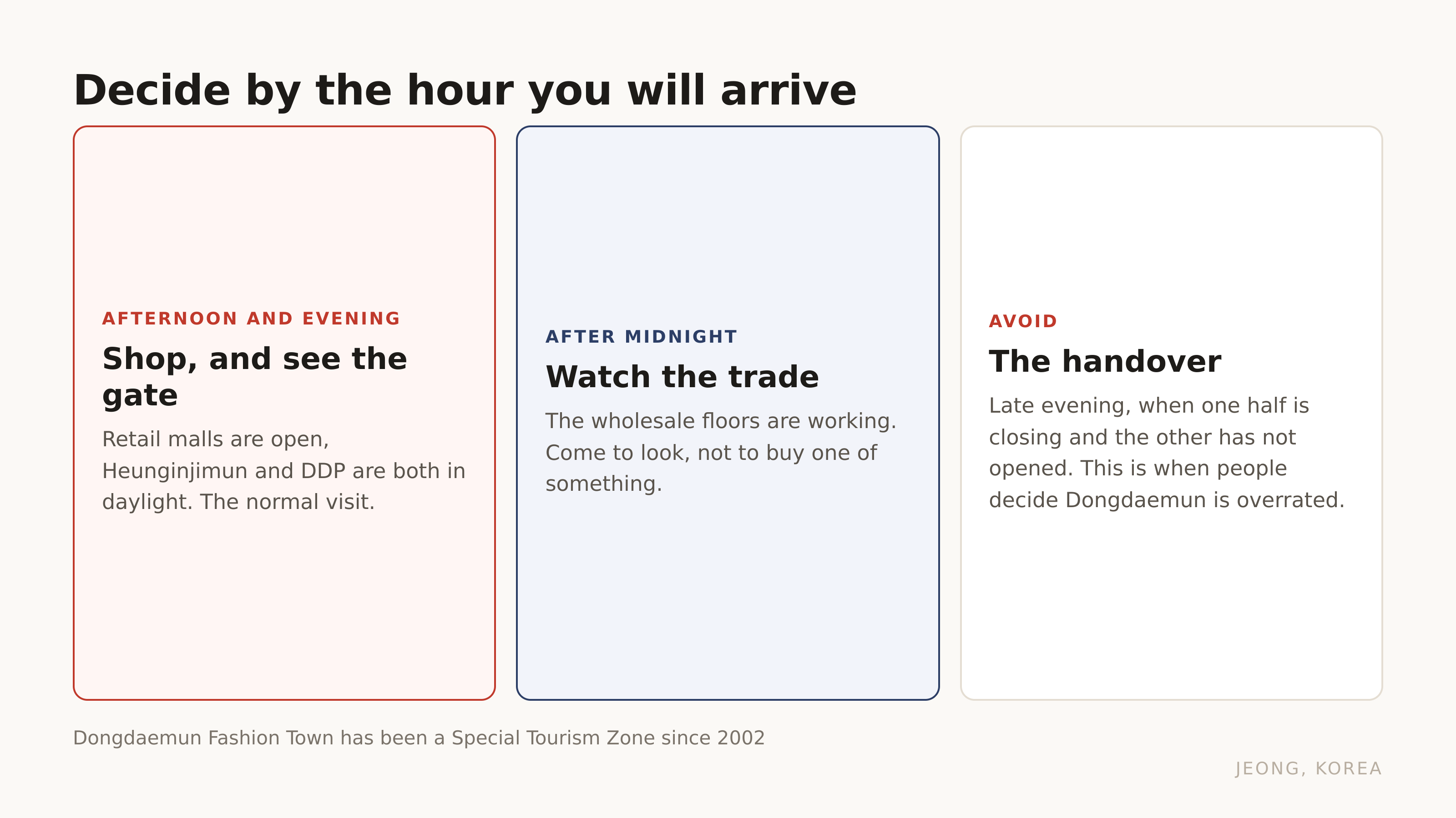 Decide by the hour you will arrive.