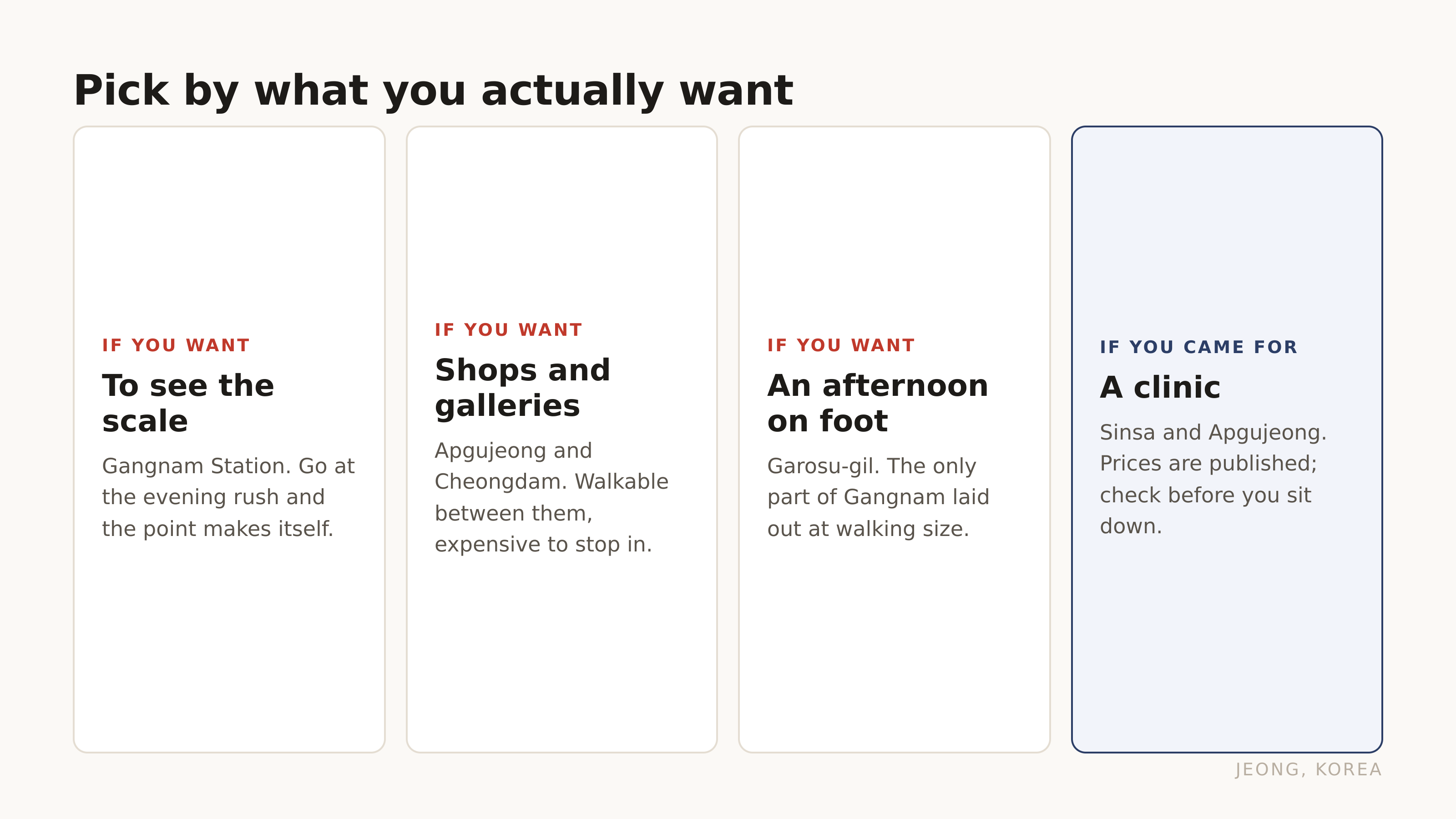 Pick by what you actually want.
