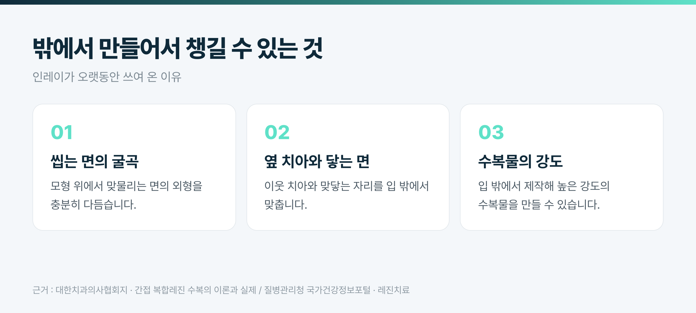 밖에서 만들어서 챙길 수 있는 것 · 검단가온치과