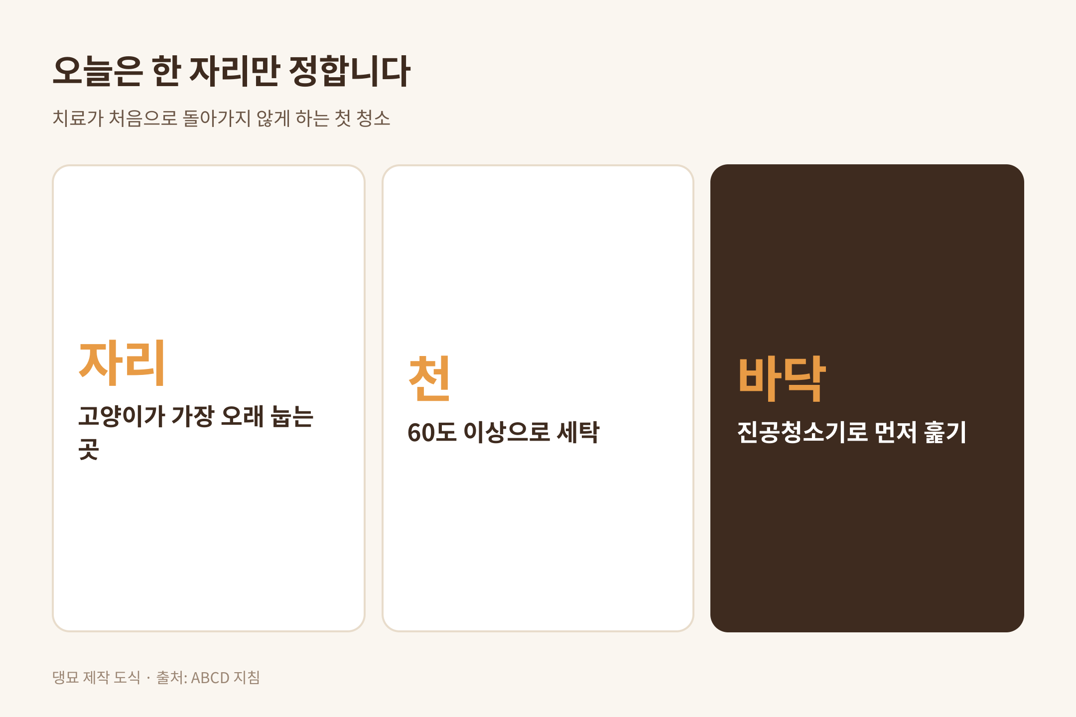 오늘 할 청소 한 가지, 댕묘 제작 도식