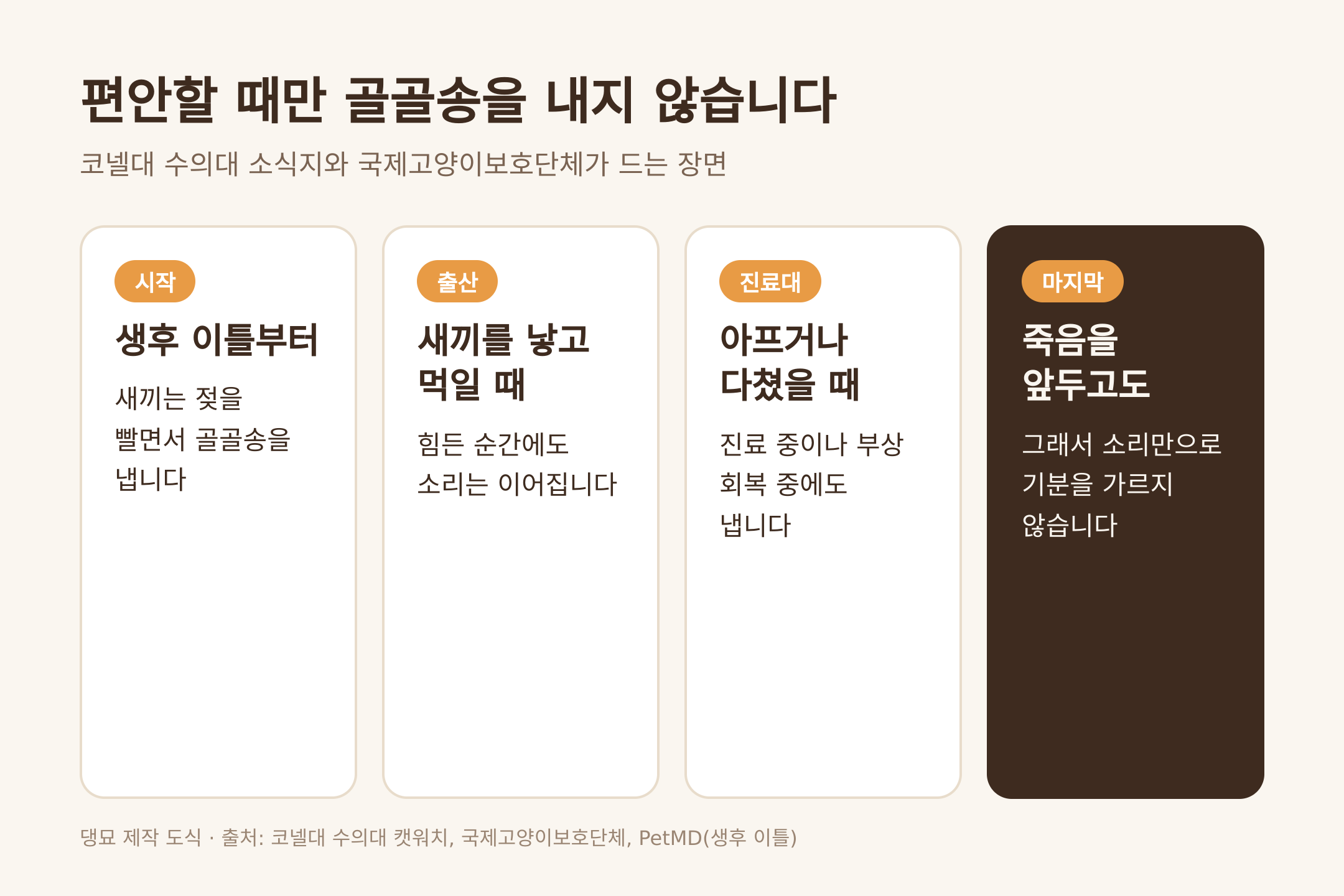 편안할 때만 나오지 않는 골골송 (댕묘 제작 도식)