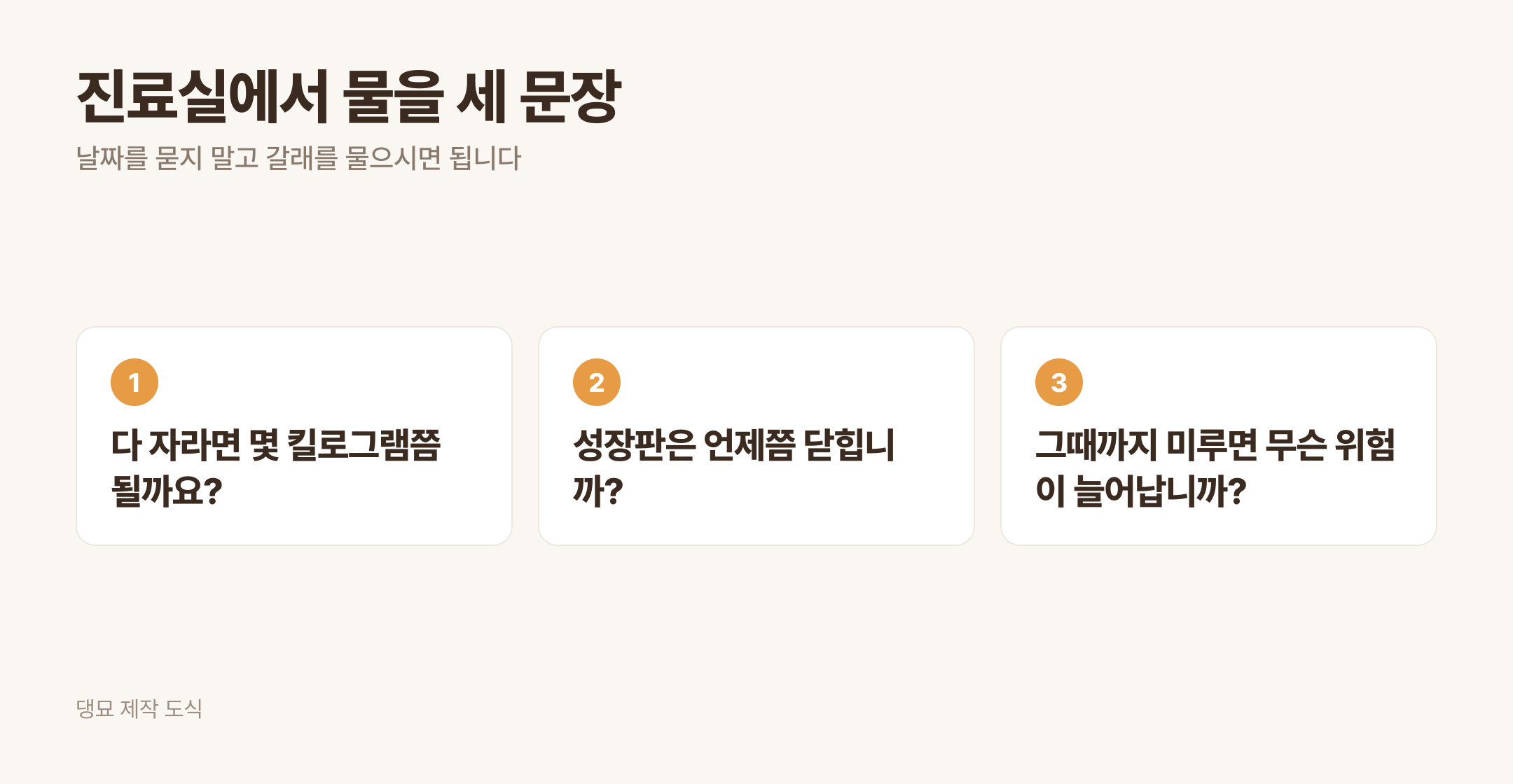 진료실에서 물을 세 문장 · 댕묘 제작 도식