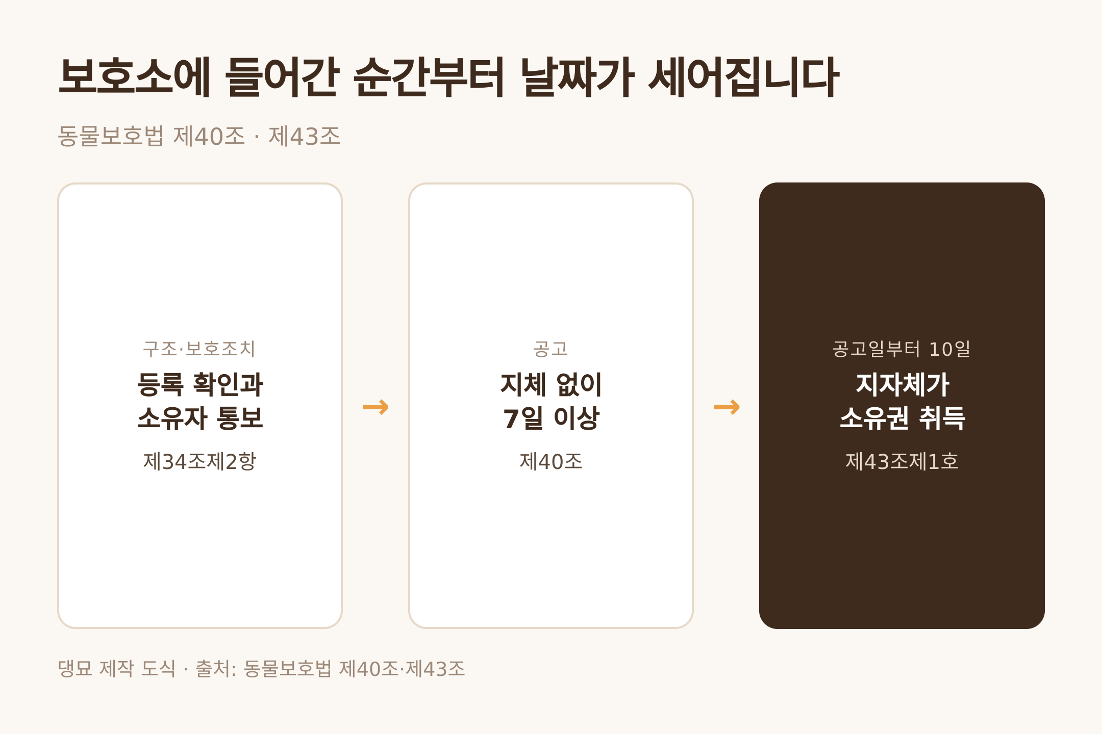 댕묘 제작 도식 · 출처: 동물보호법 제40조·제43조