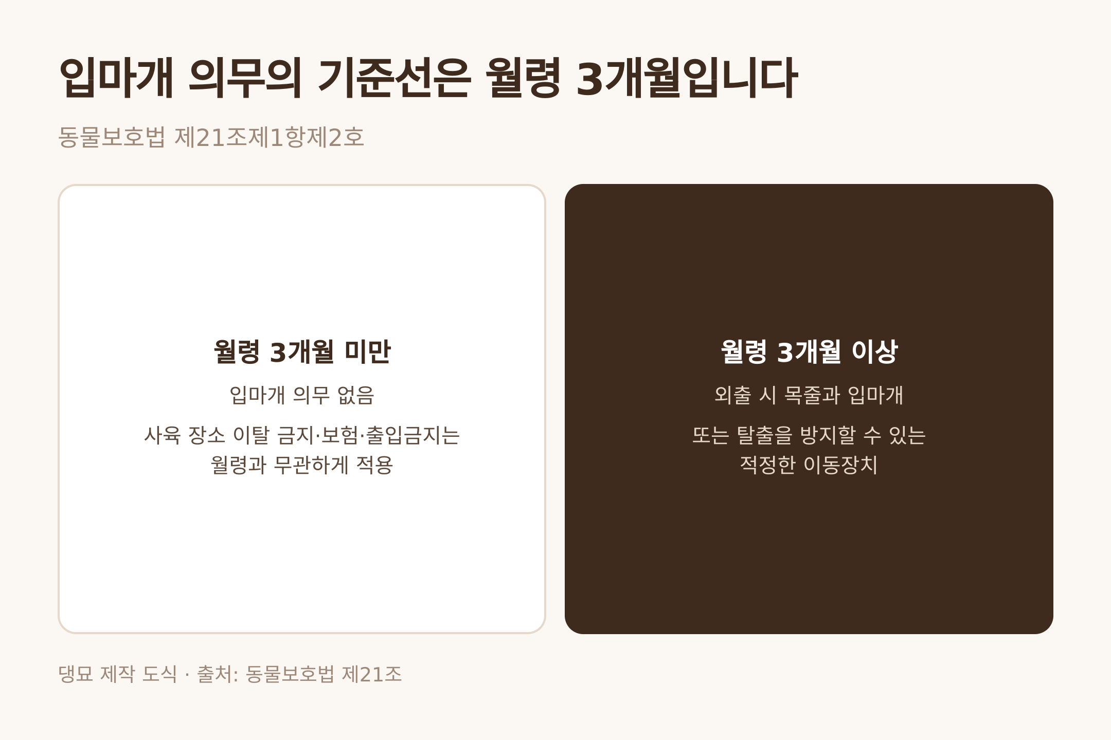 댕묘 제작 도식 · 출처: 동물보호법 제21조