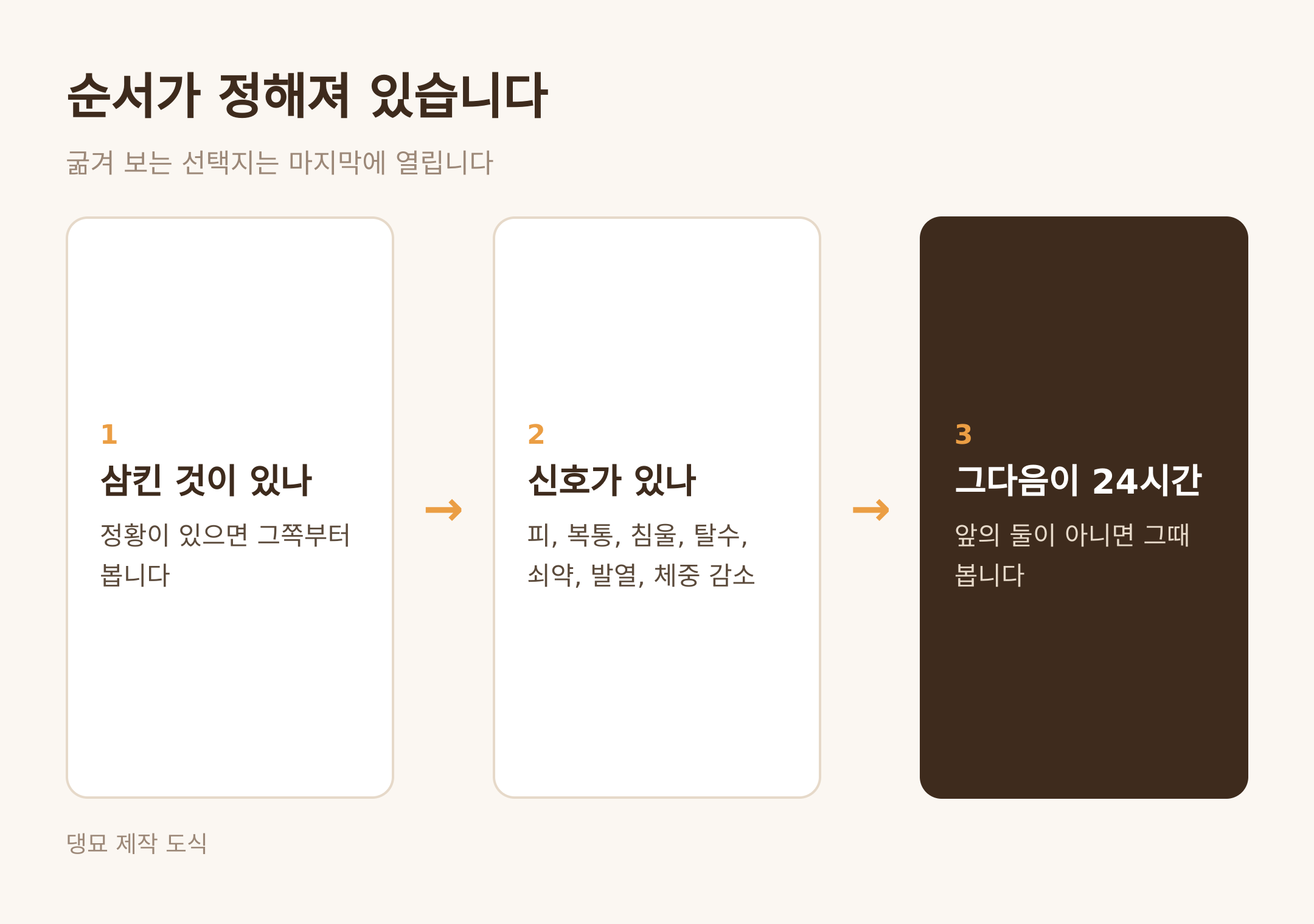 순서가 정해져 있다 · 댕묘 제작 도식