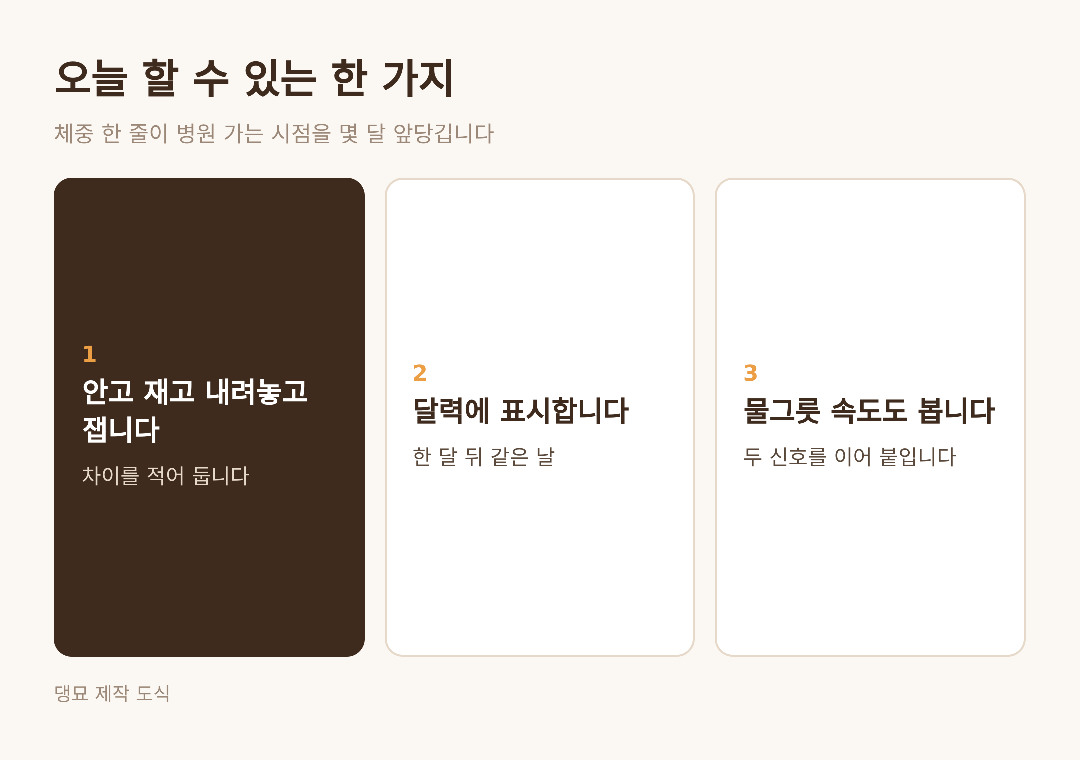 오늘 할 수 있는 한 가지 · 댕묘 제작 도식