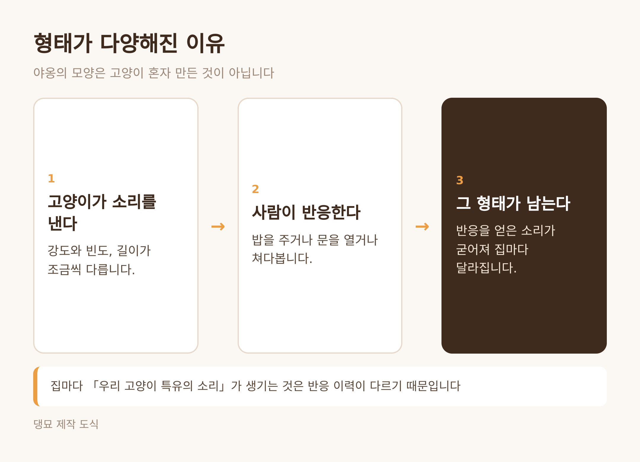 형태가 다양해진 이유 (댕묘 제작 도식)