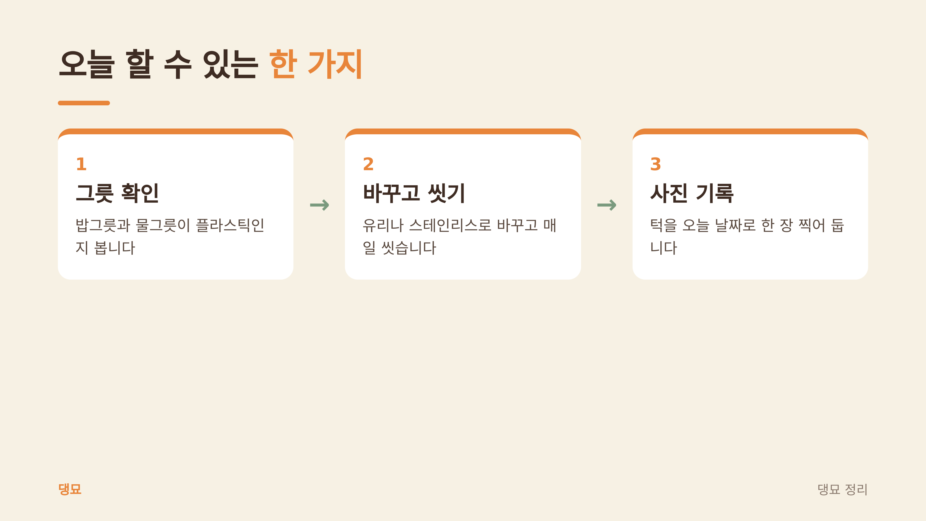 오늘 할 수 있는 한 가지 (댕묘 제작 도식)