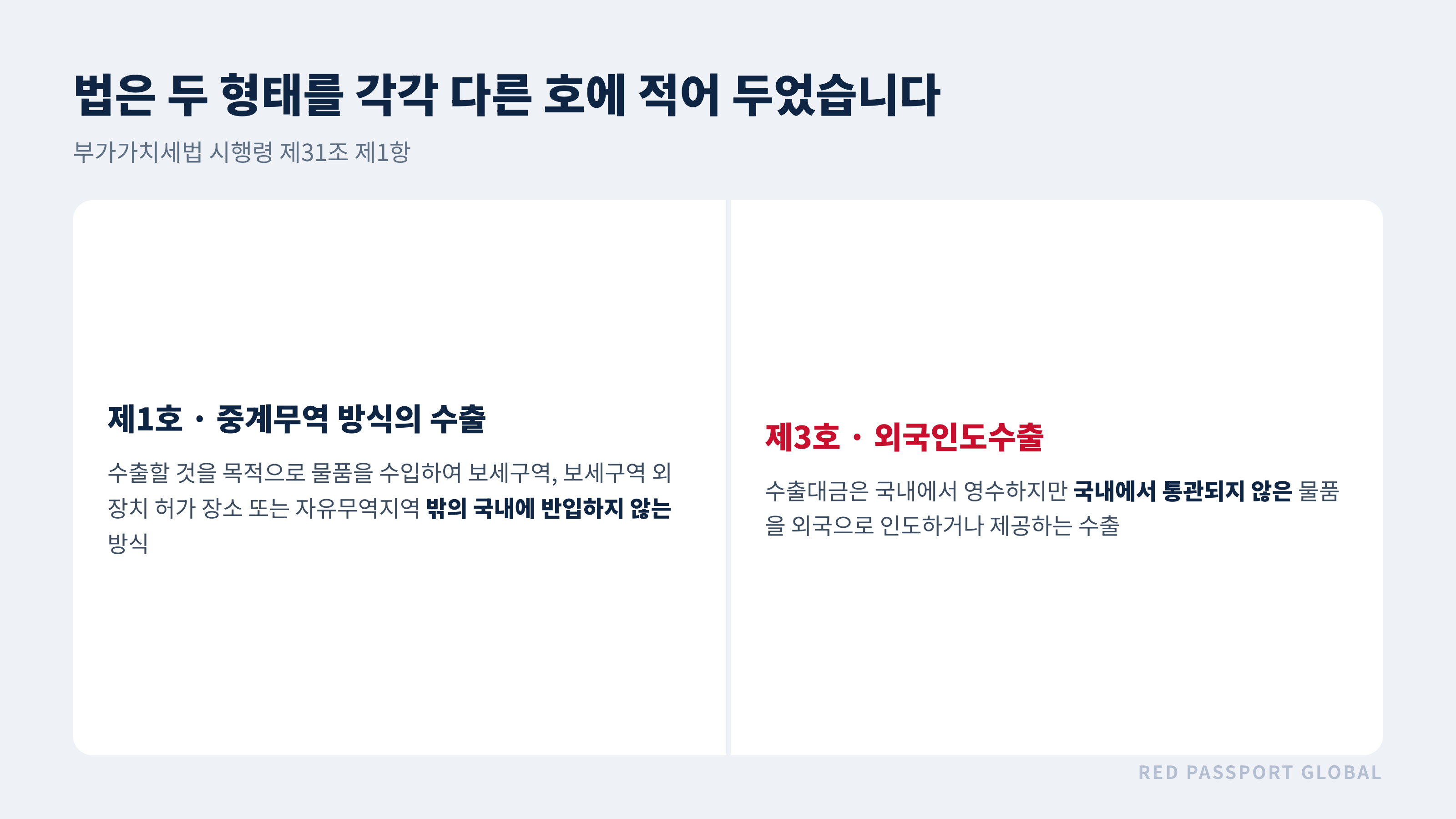부가가치세법 시행령 제31조 제1항의 제1호와 제3호