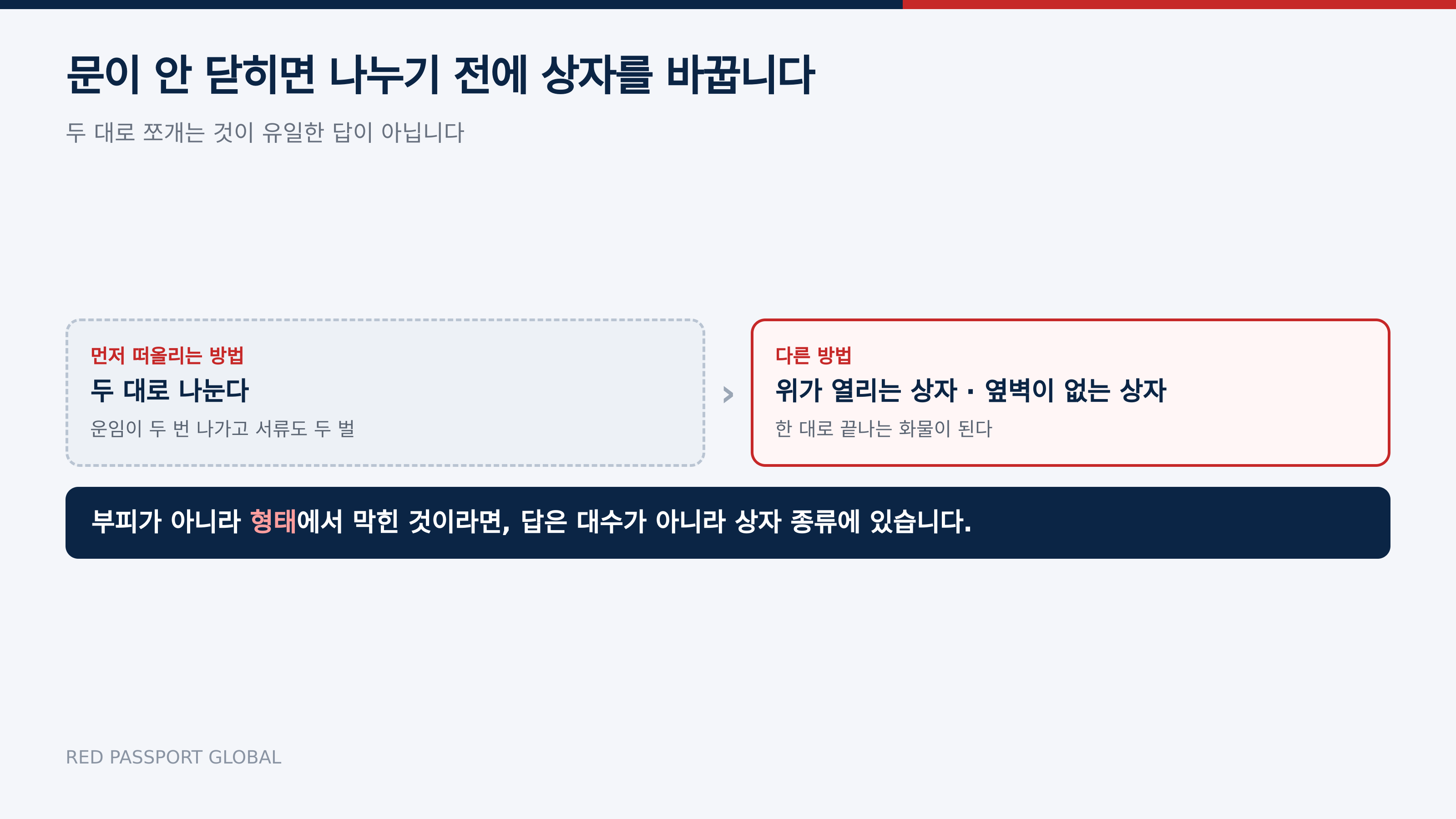 문이 안 닫힐 때는 대수가 아니라 상자 종류가 답이다